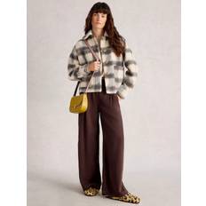 Alexa Check Wool Blend Jacket - Blue