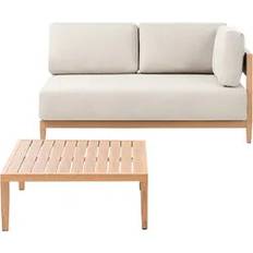 Metal Outdoor Sofas Beliani Modern Patio 2 Seater Garden Aluminium Beige Outdoor Sofa