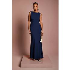 Boat Neck Dresses Coast Navy A-line Bridesmaids Dress