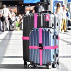 Luggage Straps on sale Shein 2pcs Adjustable Silicone Luggage Straps
