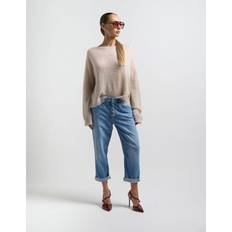 Denim Klassiska Straight Leg Cropped Jeans