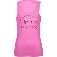 Dame - OEKO-TEX Toppe Unicorn Tanktop Death Metal Vest - Pink