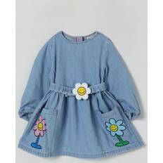 Dragkedja Klänningar Stella McCartney Kids Girls Floral Chambray Dress - Blue