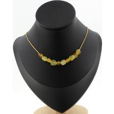 Men - Yellow Necklaces A Bijoux Necklace 10 Beads Opal Yellow D'australie Steel
