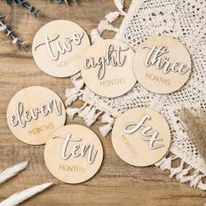 Milestone Cards Shein 6 Pieces Newborn Baby Monthly Milestone Cards