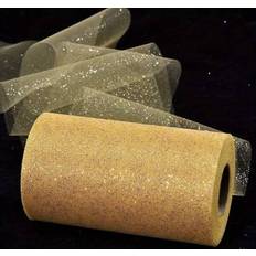 Shein Golden Glitter Tulle Fabric Rolls 5.90 Inch