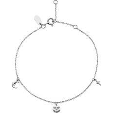 Maanesten Kubisk Zirkon Armbånd Maanesten Lysander Bracelet Kædearmbånd Med Vedhæng - Sølv