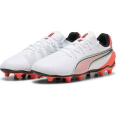 Vita Fotbollsskor Puma Football Boots Youth Shoes - White/Röd/Svart/Silver Barn