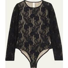 Zimmermann Underkläder Zimmermann Long-Sleeve Lace Bodysuit - Black