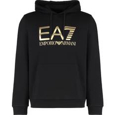 Logo Series Stretch Cotton Hooded Sweatshirt - Black/Gold