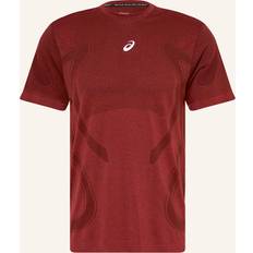 Löpning - Röda T-shirts Asics Road Seamle Short Sleeve Top - Dark Red Planet