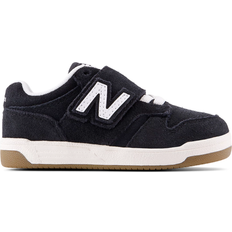New Balance 480 Kids Hook Loop Sneakers - Black