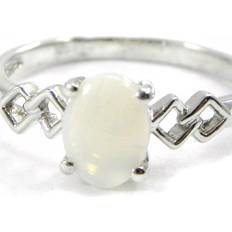 Opaler - Silver Ringar Les Trésors de Lily Goddess Opal Silver Ring 6x9 mm - White
