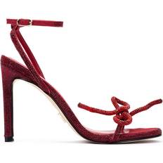 Orange Heeled Sandals Martinelli Sandalias Tacón De Piel Spring S024 - Orange