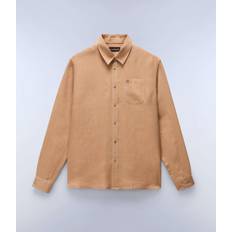 Napapijri Skjortor Napapijri G-Linen L S Skjorta Herr - Beige