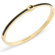 Coach Sculpted C Enamel Hinged Bangle - Gold