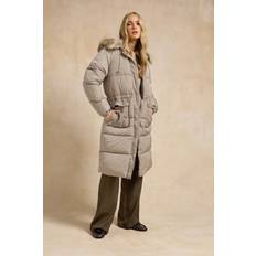 LTS Tall Padded Midi Coat Longline - Light Beige