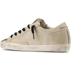 Leather Upper Trainer Sneakers - Beige