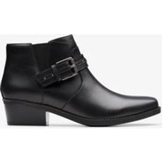 Clarks Ankle Boots Clarks Danyelle Wish Leather Ankle Boots - Black