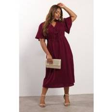 Dresses Yours Velvet Bow Front Bow Front Dress - Red