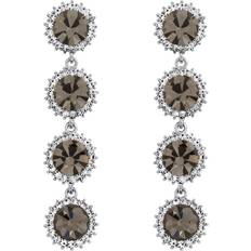 Diamond - Women Earrings Jon Richard Black Diamond Statement Drop Earrings - Silver/Black