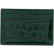 Crocodile Leather Card Holder Portafogli - Verde