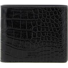 Crocodile Leather Wallet Portafogli - Nero