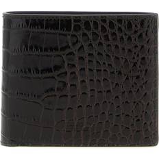 Crocodile Leather Wallet Portafogli - Marrone