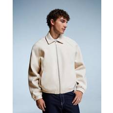 Bershka Beige Ytterkläder Bershka Beige Truckerjacka Syntetisk Ull - Naturlig