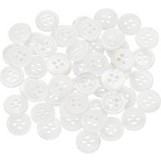 Uxcell 50 Pcs Natural Shell Button 11.5mm
