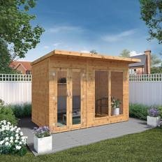 Wooden Summerhouse Pent 10 x 6 Double Doors
