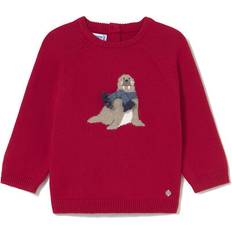 Boys - Red Knitted Sweaters Mayoral Red Cotton Wool Walrus Sweater