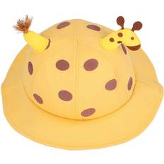 6-9M Bucket Hats Children's Clothing Neoglint Kids Bucket Hat Cotton Cute Cartoon Deer Shaped Wide Brim - Yellow