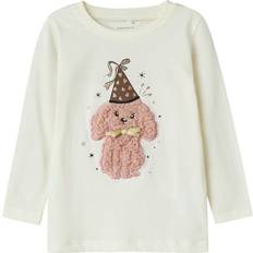 Økologisk bomuld Bluser & Tunikaer Name It Bluse Ninna Cloud Dancer Mini - Hvid