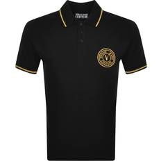 Ull Pikétröjor Versace Jeans Couture T-shirt - Guld/Svart