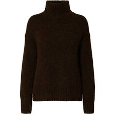 Selected Femme Slfgabriella Ls Knit High Neck Noos - Melange