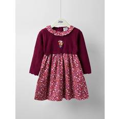 Babies - Everyday Dresses Children's Clothing JoJo Maman Bébé Floral Knitted Combo Dress - Berry