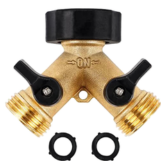 Garden Hose Splitter 2 Way Brass Connector