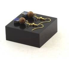 Lapis Earrings A Bijoux Lazuli Earrings 2 Beads From Pakistan 8 Mm Wood