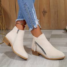 Ankle Boots Temu Women's Chunky Heel Short Boots - Color
