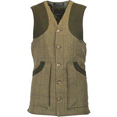 Walker and Hawkes Derby Tweed Skjutväst Winston Country Gilet - Skog Grön
