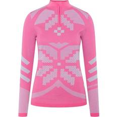 Kari Traa Toppe svedundertøj Kari Traa Faith Half Zip Merino Undertøj Damer - Pink