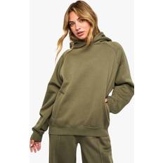 Women Jumpers boohoo Raglan Seam Oversized Hoodie - Green