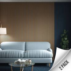 Medium Oak Acoustic Slat Wall Panel 240cm x 60cm