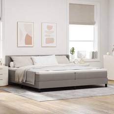 200 cm - Aftageligt stof Kontinentalsenge vidaXL Boxmadras Med Topmadras Gråbrun 200 x 200 cm Kontinentalseng