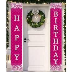 Pink Doorway Party Curtains Shein Rose Red Birthday Door Curtain Set