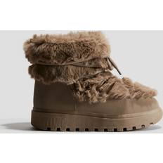 Beige Winter Shoes Children's Shoes H&M Warm-Lined Fluffy Snow Boots - Dark Beige