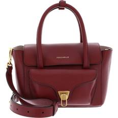 Väskor Coccinelle Double Beat Grained Leather Handbag - Beere
