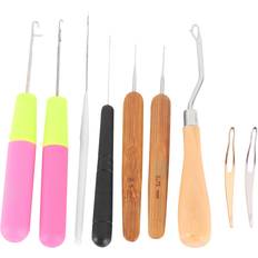 9 Pieces Bent Latch Hook Crochet Needle Set