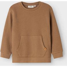 Økologiske Sweatshirts Børnetøj Name It Loose Fit NmmNoello Sweatshirt - Brun